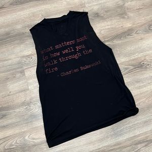 Charles Bukowski sleeveless t-shirt paper thin